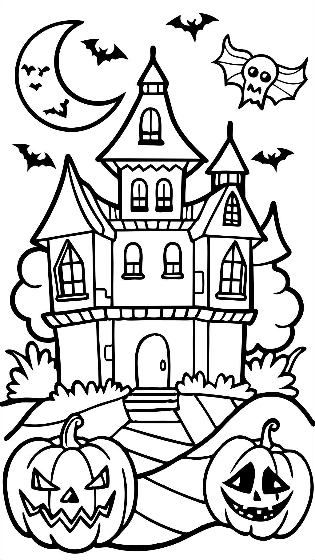 spooky coloring pages for adults